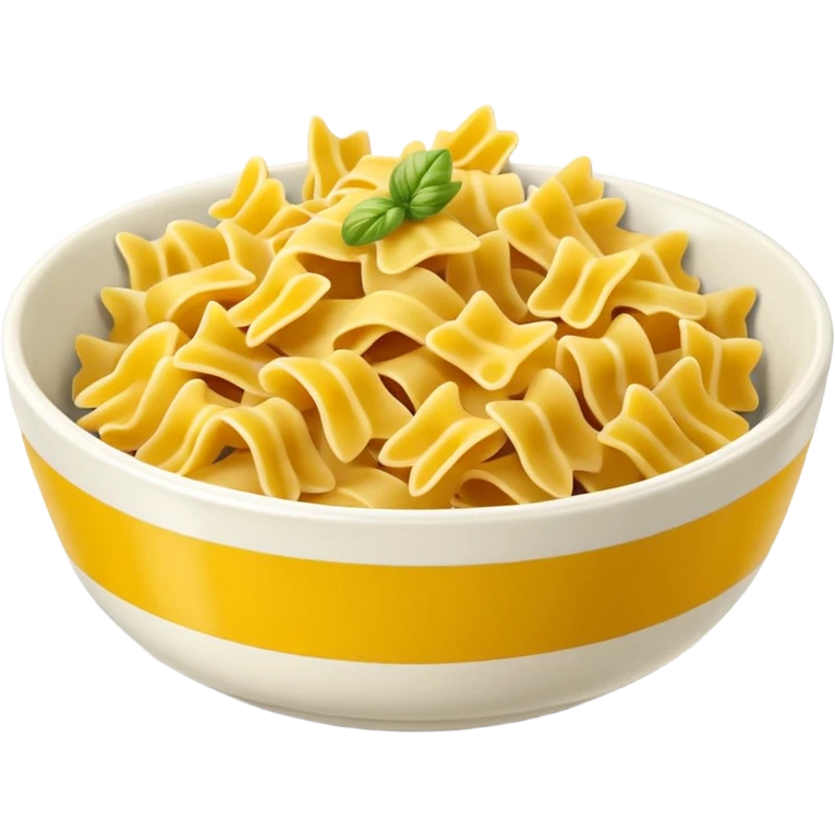 Farfalle pasta bowl, just pasta, no other items emoji