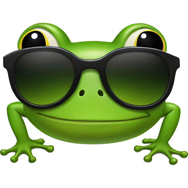 Frog sunglasses  emoji