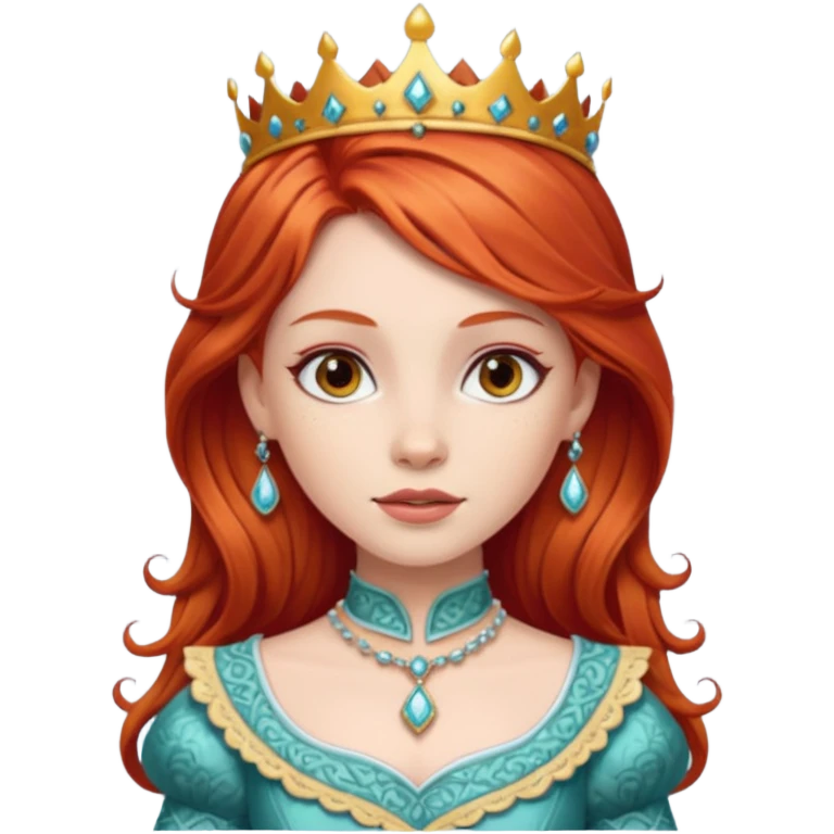 red haired princess emoji