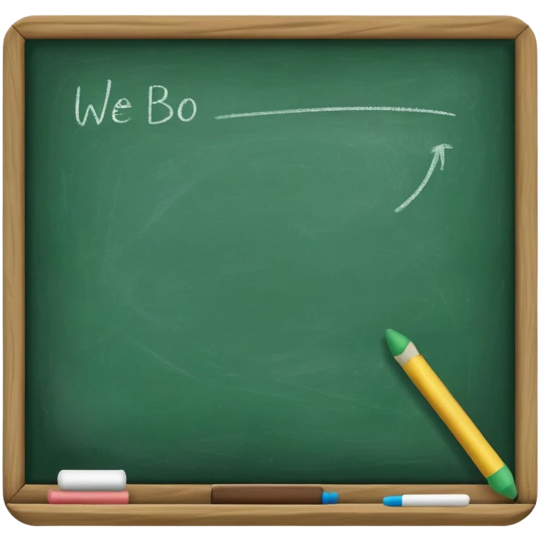 blackboard with chalk emoji