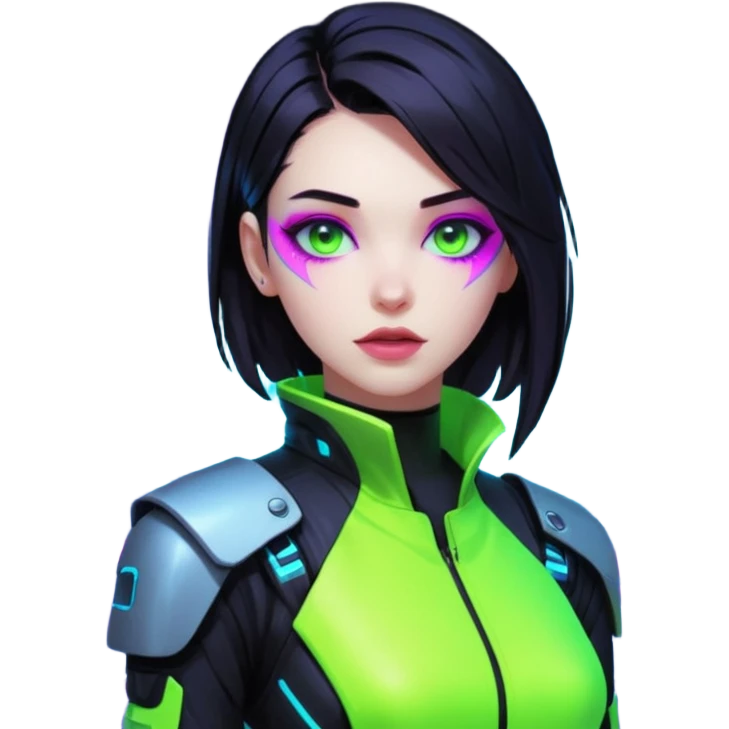 Karma Sex in futuristic nein lights cyberpunk city emoji