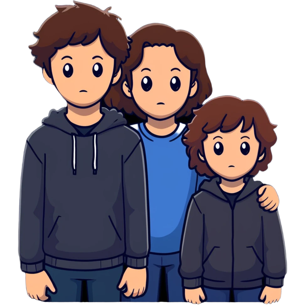 Hannah Baker with brown hair and Clay Jensen standing close together, emotional teenagers from 13 Reasons Why emoji
