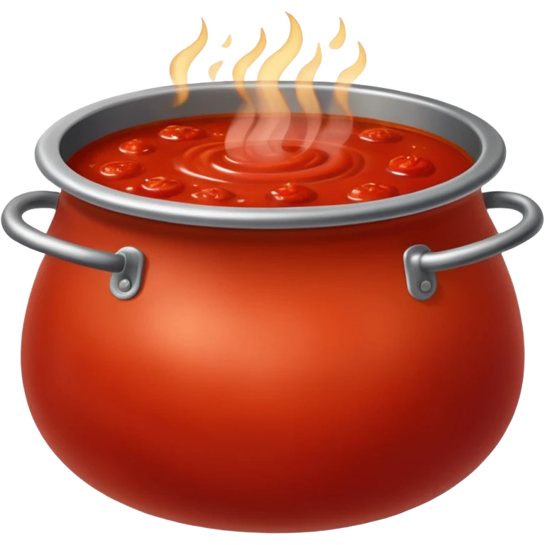 Big cauldron of tomato sauce being cooked emoji  emoji