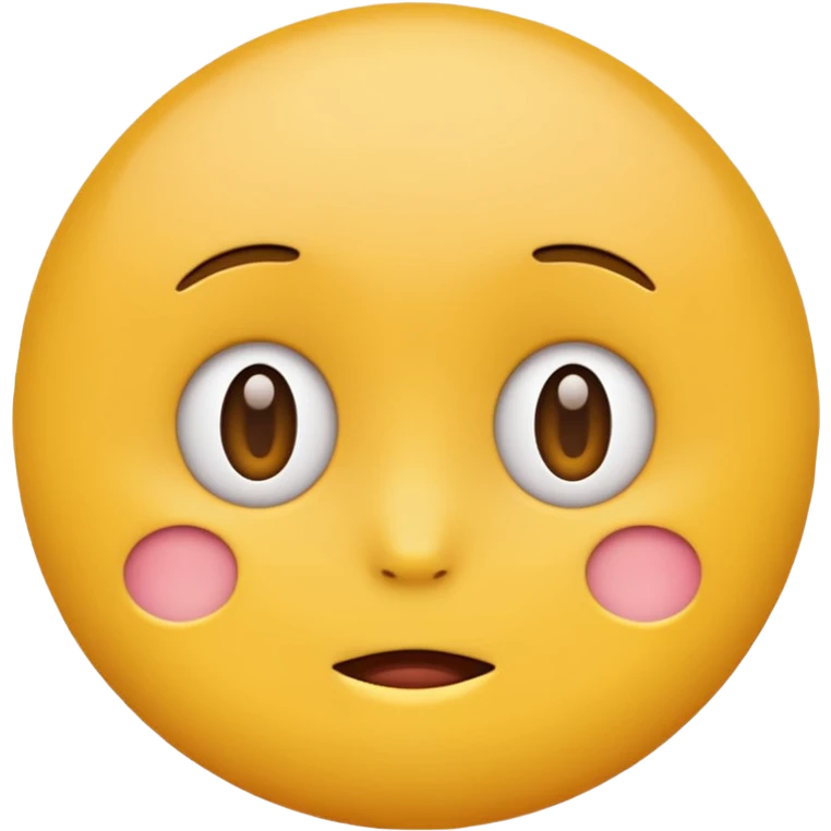 yellow round emoji expression that perfectly represents the word 'enayi', looking innocent and slightly naive emoji