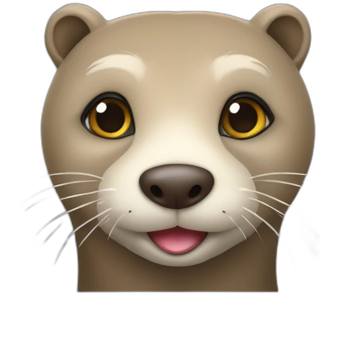 Une loutre qui fait un cœur emoji