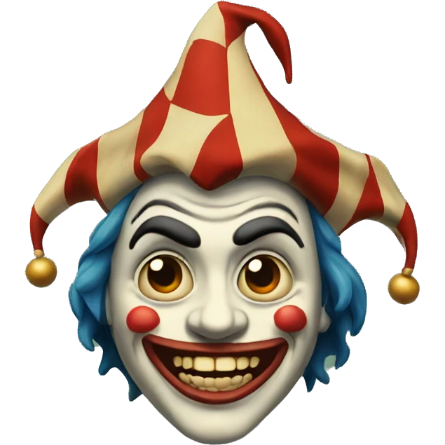 vintage scary jester  emoji