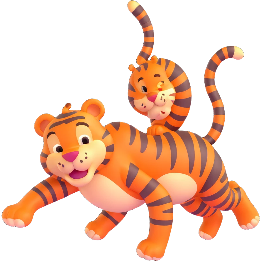 Tigger from Winnie the Pooh, bouncy and cheerful emoji