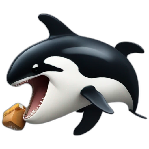 orca with a cigarre in hit mouth emoji
