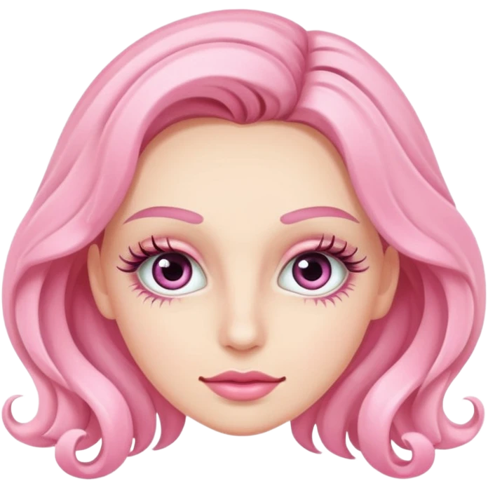 eyelash lamination specialist with lashes , pink emoji