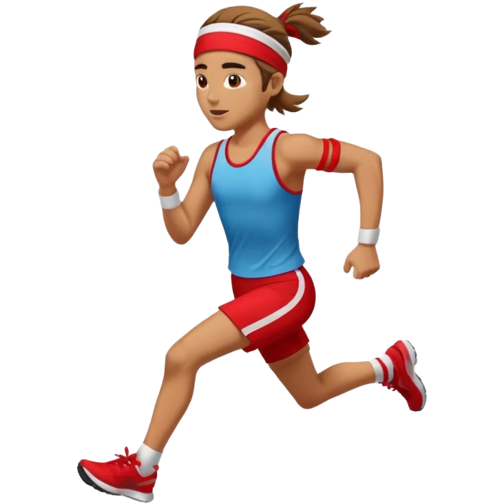 Runner with red headband emoji