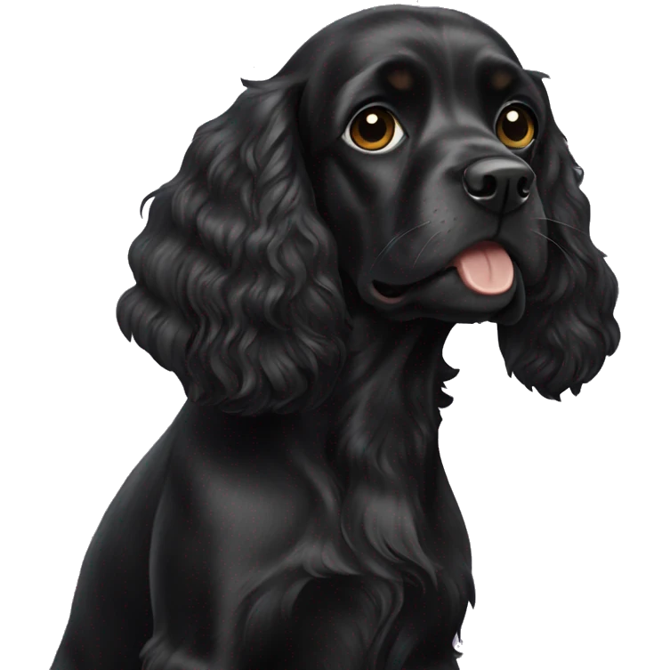 Black cocker spaniel emoji