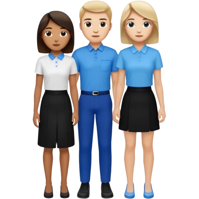 creame elementos graficos sguieendo este mismo modelo pero pensando en que sean para educacion edtech elearnig de ese estilo version hombre joven y mujer joven con colores coprorativos celeste negro blanco  emoji