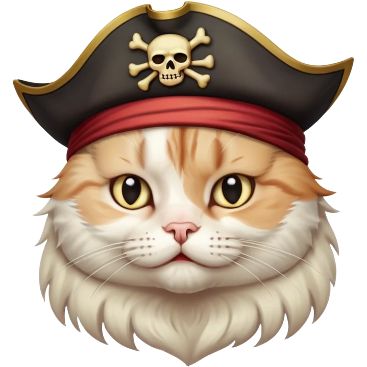 кот алкаш, который считает себя пиратом но таким не является emoji
