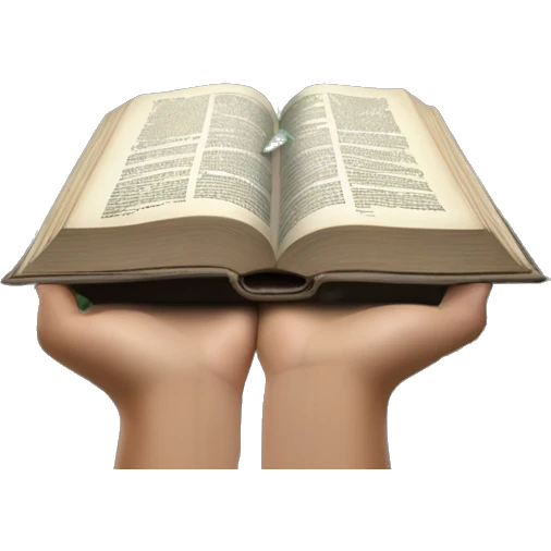 Holy Bible with a magical garden coming from it  emoji
