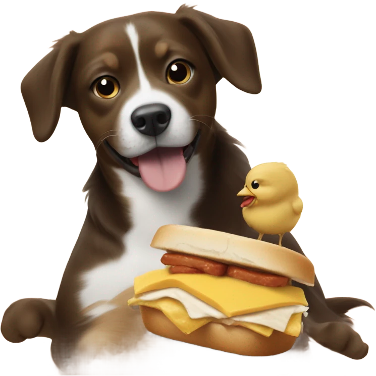 dog eating chick-fil-a  emoji