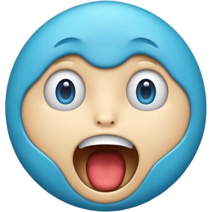 blue surprised emoji  emoji