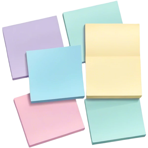 pastel sticky notes emoji