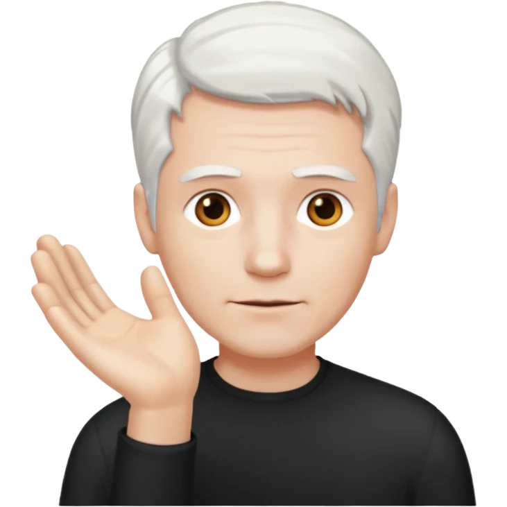 Man with white hair and one arm emoji