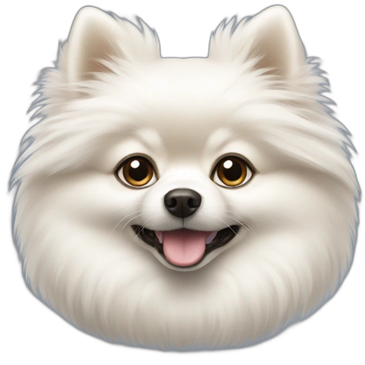 white Pomeranian   emoji