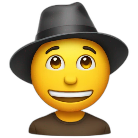 funny hat emoji