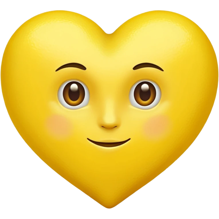 Realistic lemon heart emoji