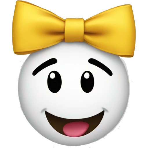 happy face bow emoji