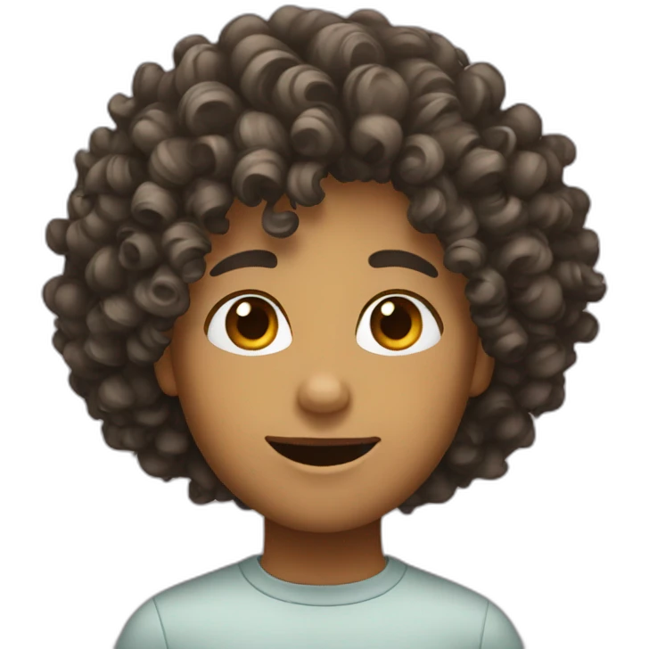 curly hair emoji