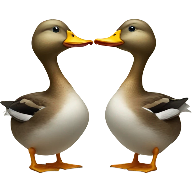 Duck kissing another duck emoji