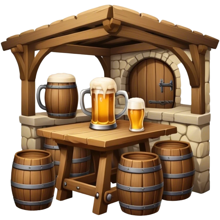 medieval tavern beer wood cup emoji