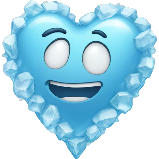 Light blue heart covered in ice emoji