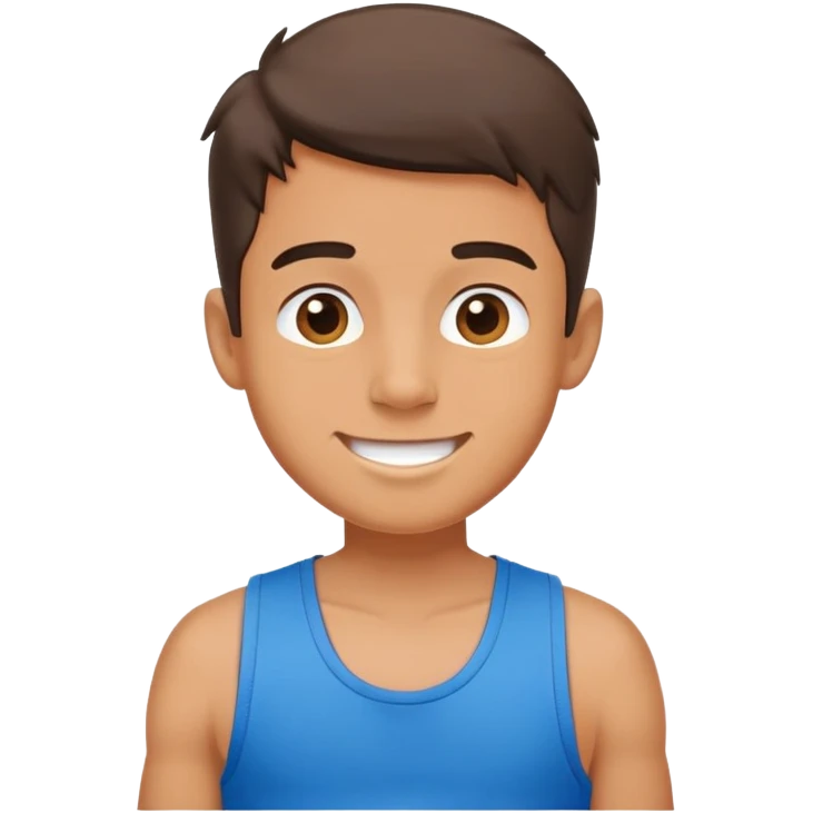 happy boy in tank top emoji