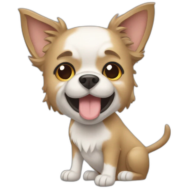 Chat sur chien emoji