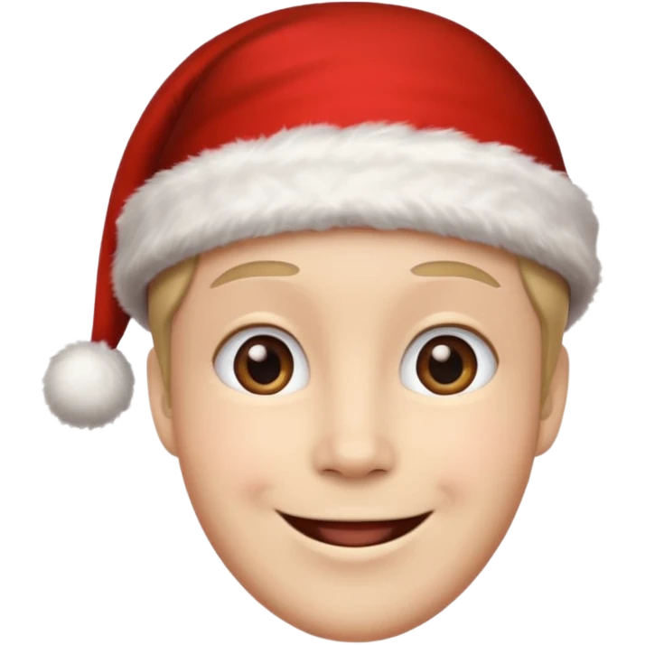 Una cara con gorro de navidad emoji