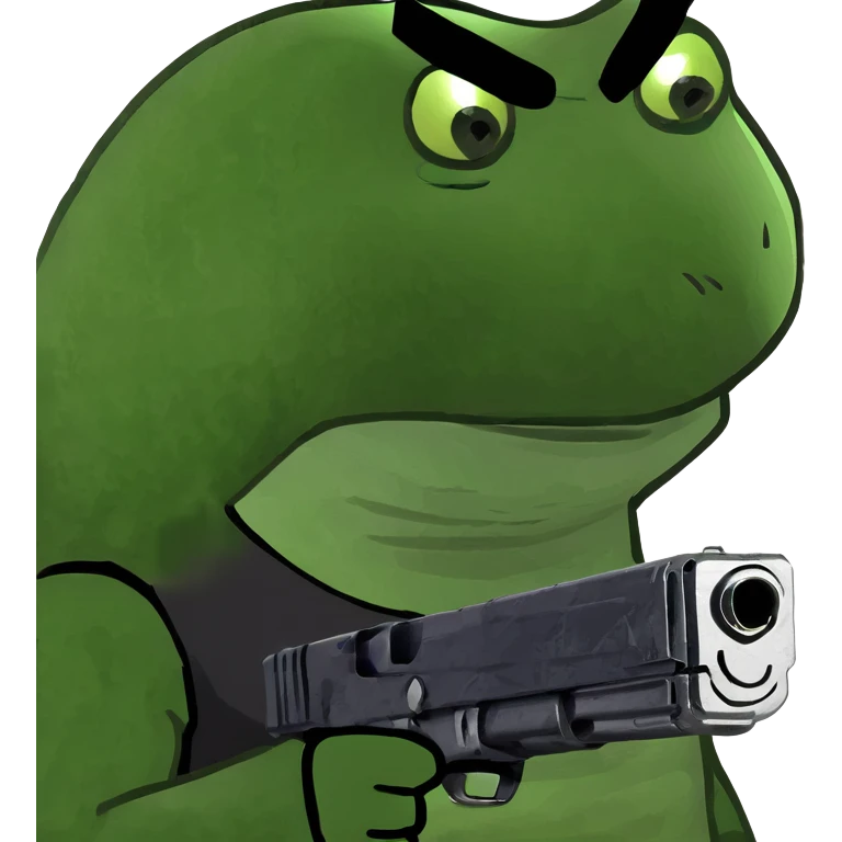 Ninja pointing a gun emoji