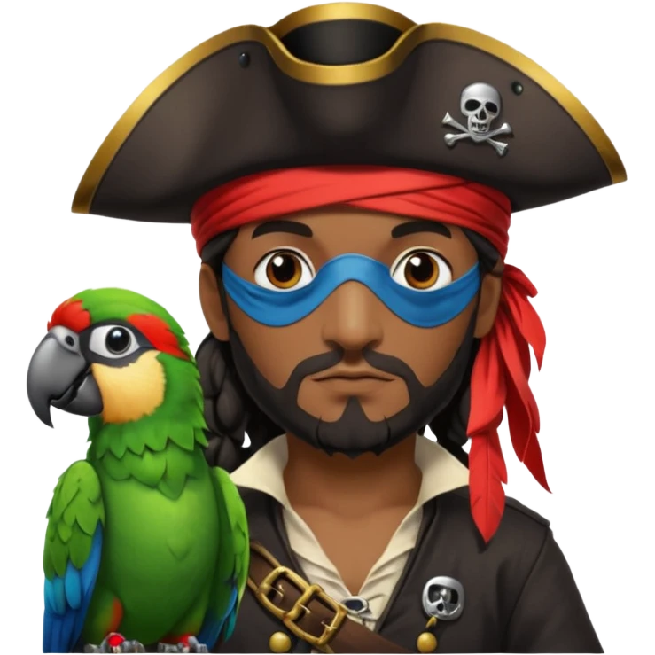 pirate and parrot emoji