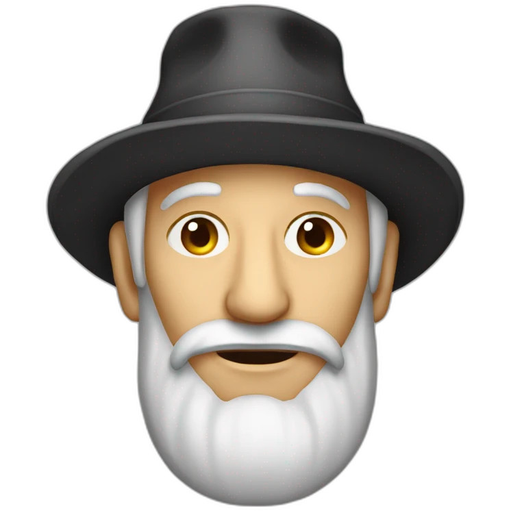 old jew with small cap emoji