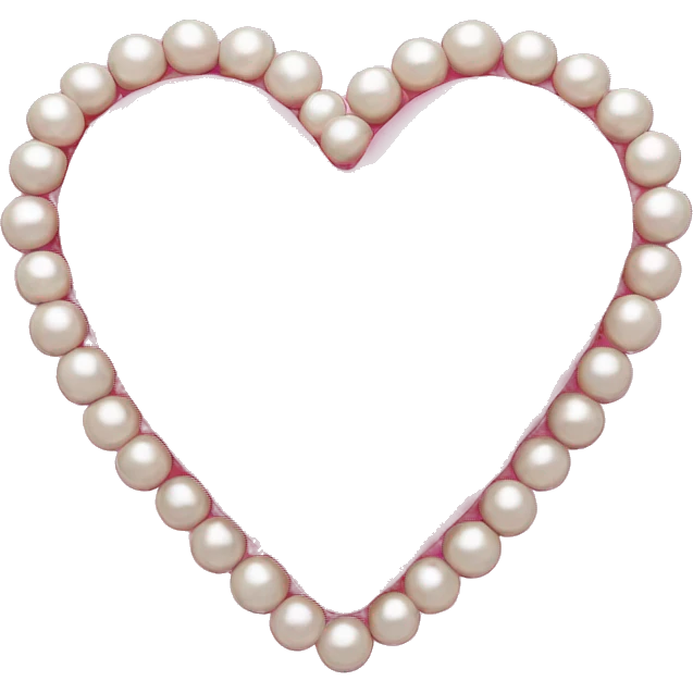 pink love heart with pearls emoji