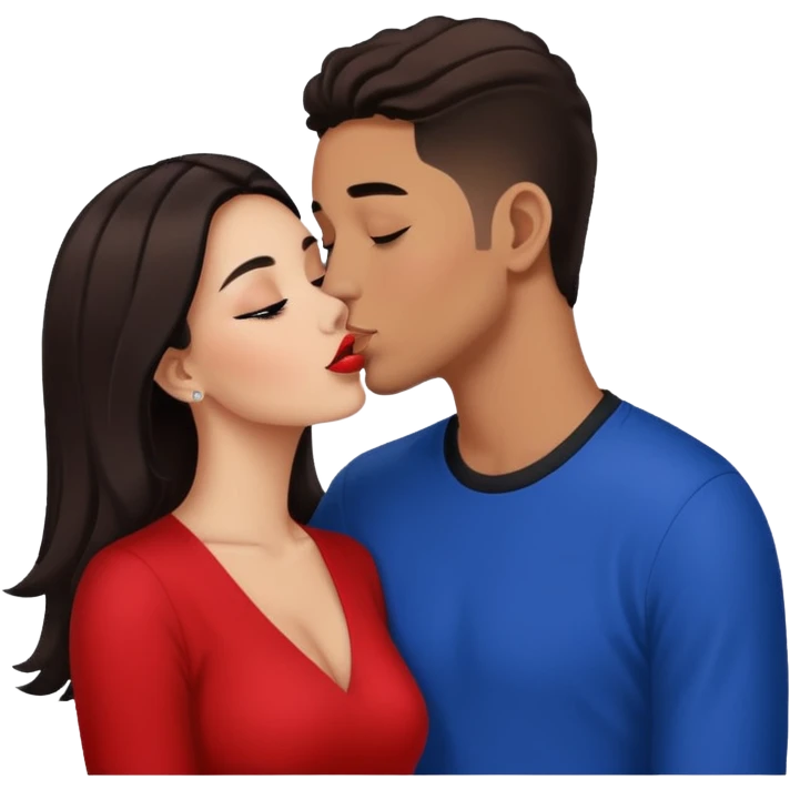 Tefi Valenzuela Peru Instagram Model kissing Josh King Madrid emoji