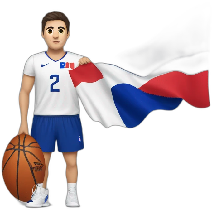 jordan bardella avec un drapeau de la france  emoji