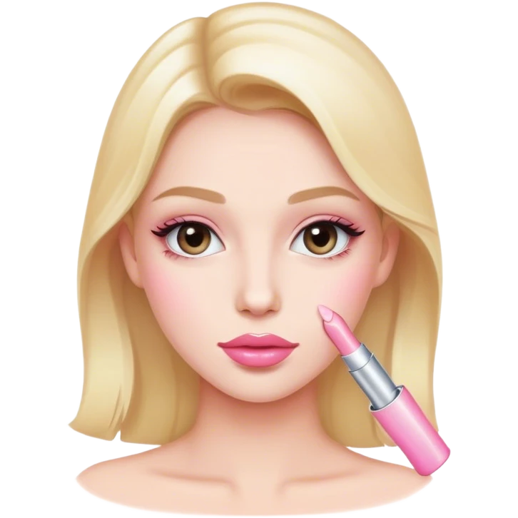 Light pink lip gloss tude emoji