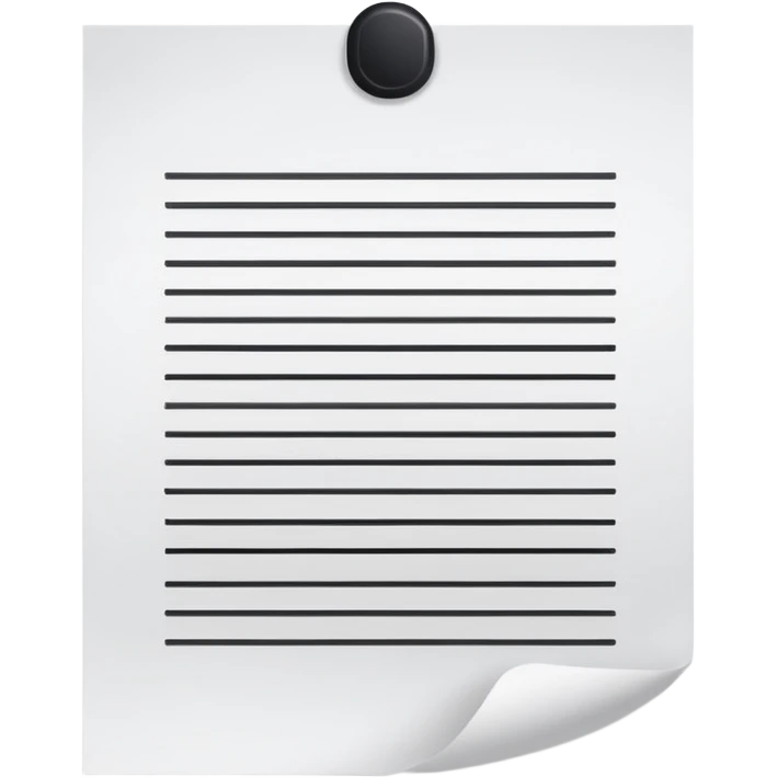 Sheet of paper with text emoji