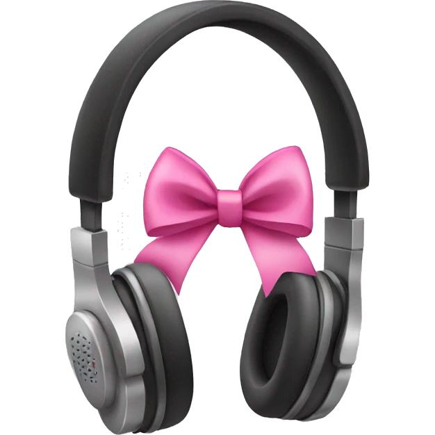 Headphones with pink bows emoji