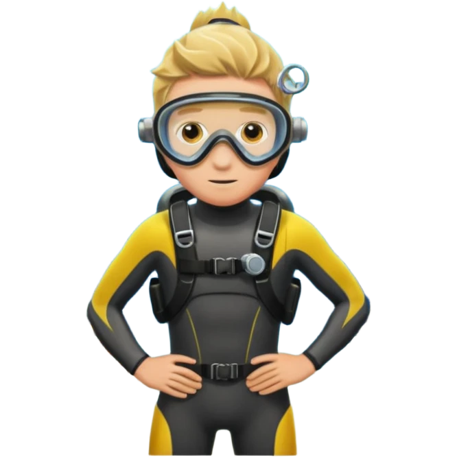 Diver + yellow fins,Coral Diver. emoji