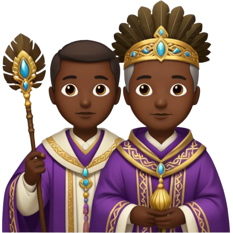 Ancient  mpriests with Feather Fan emoji