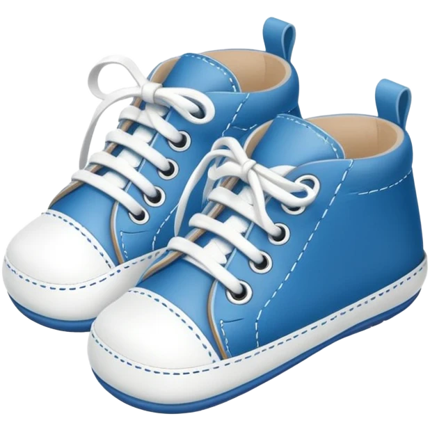 blue and white baby shoe emoji
