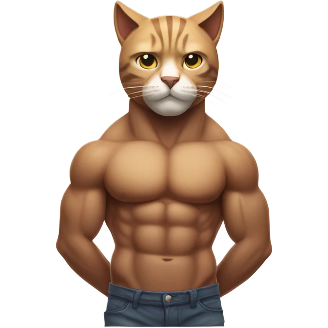 A buff cat emoji