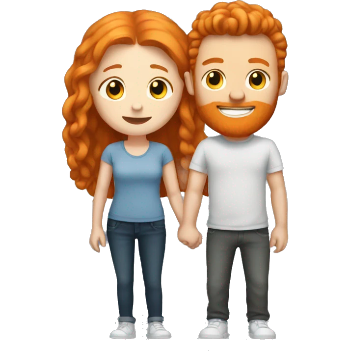ginger with her boyfriend emoji