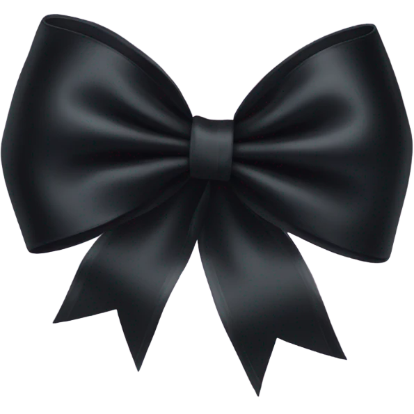 Black satin bow emoji