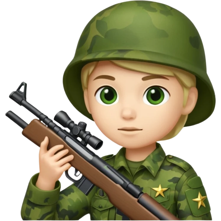 small soilder green soldier shooting emoji