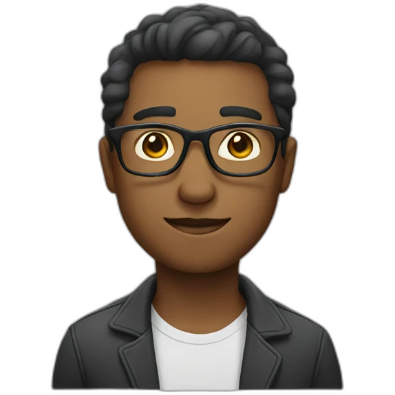 male with glasses emoji